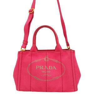 Prada Canapa Convertible 2way Tote Shoulder Bag Pink